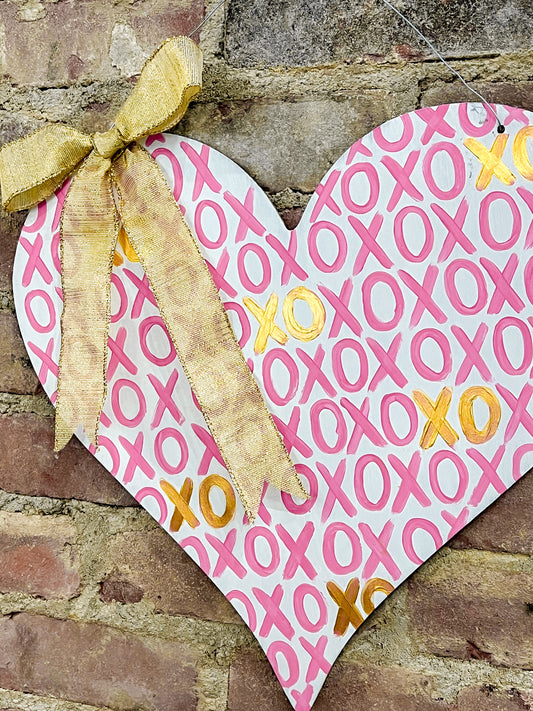 Pink XO Door Hanger