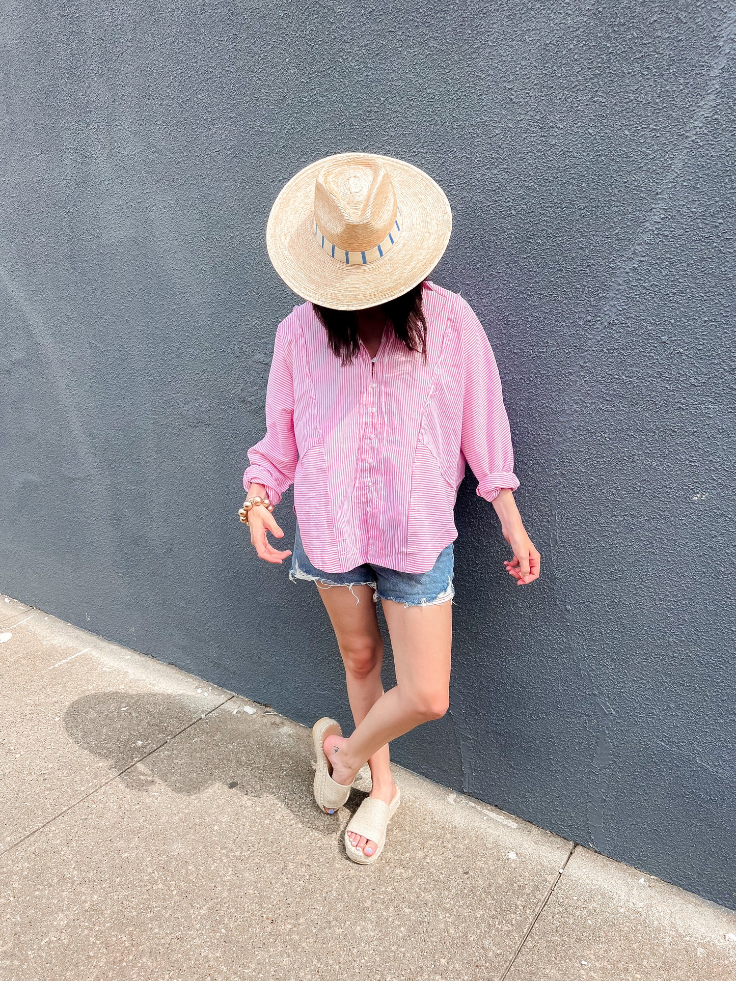 Petal Pink Collared Blouse