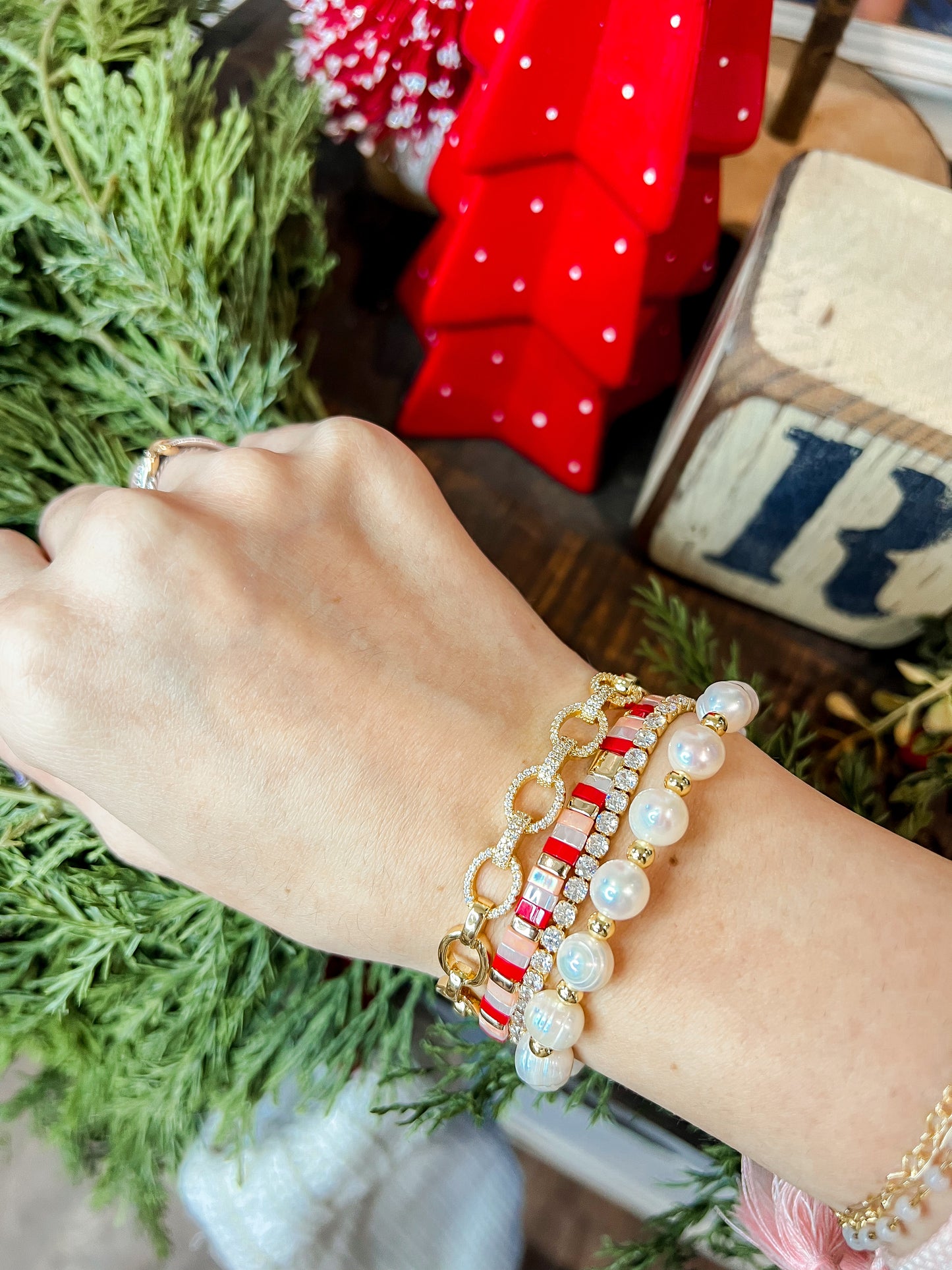 Red Tile Bracelet