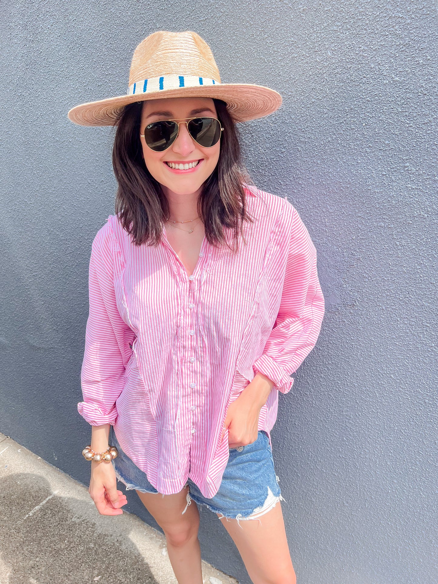 Petal Pink Collared Blouse