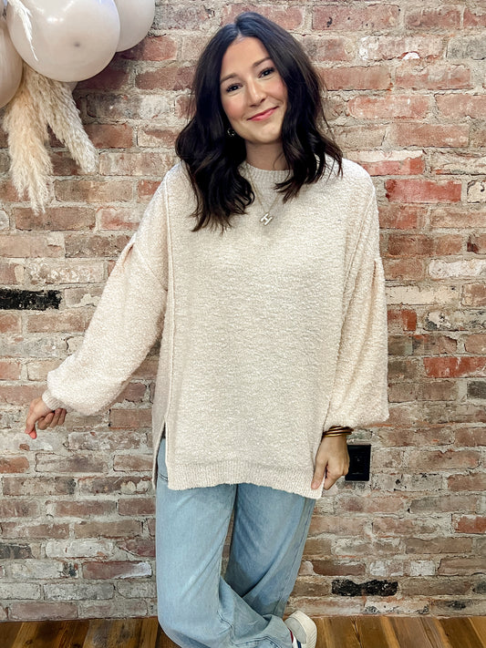 Hi Honey Sweater - Cream