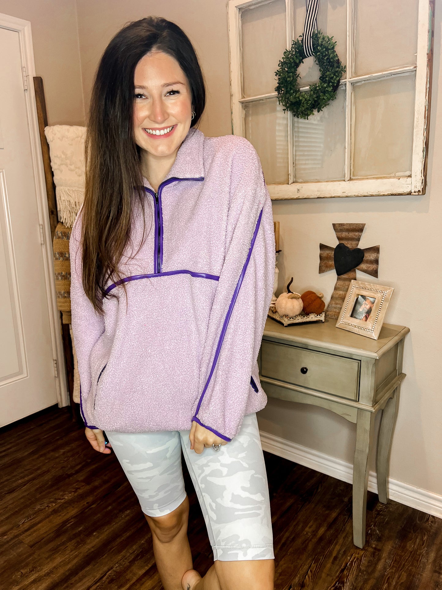 Lavender Teddy Pullover