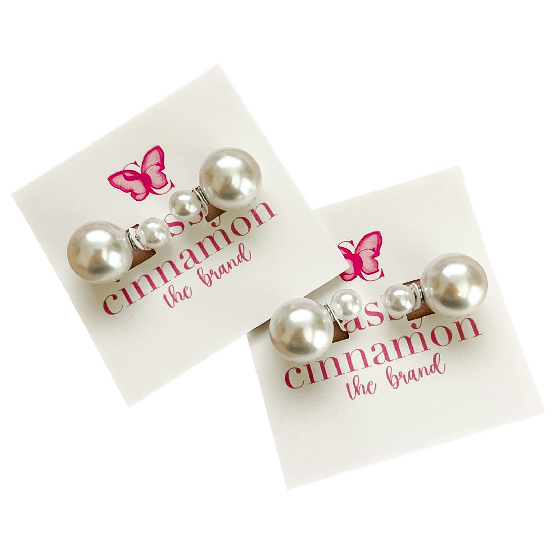 Double Pearl Studs